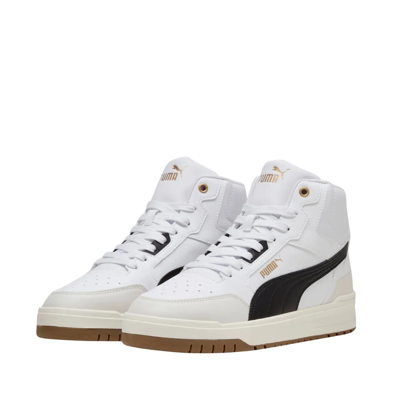Puma ανδρικά λευκά αθλητικά παπούτσια Shuffle Downtown Mid 402598 05