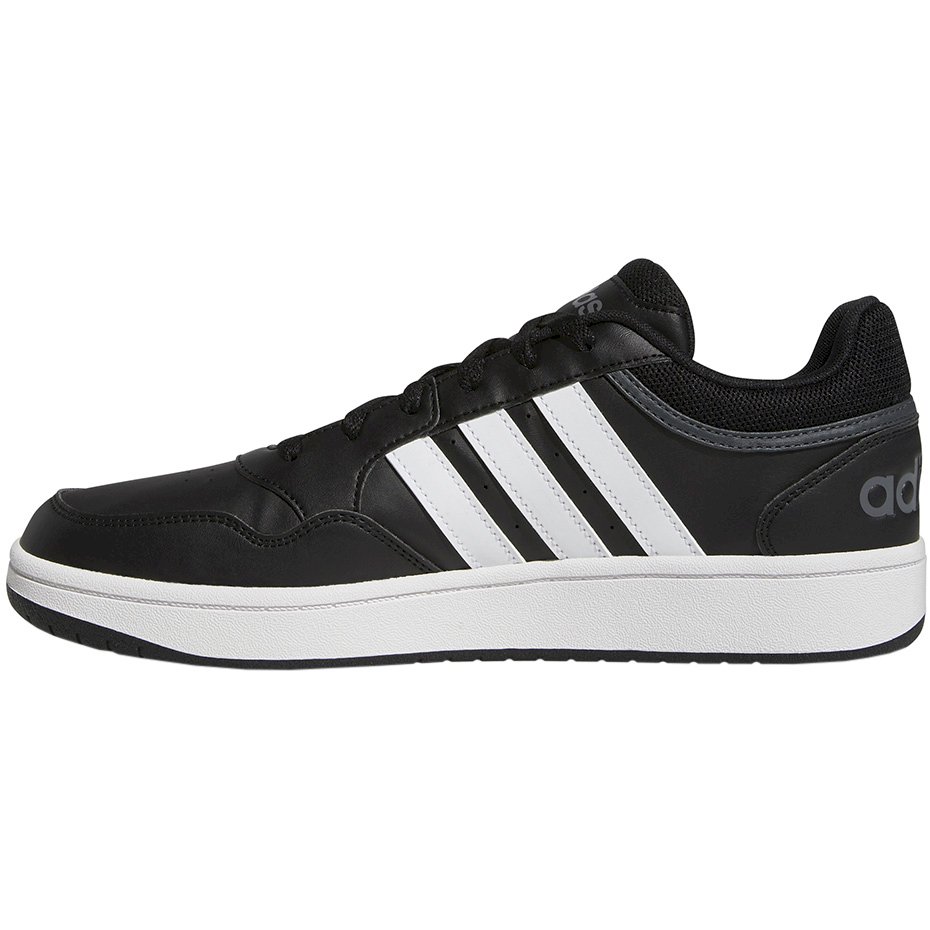 Erkek siyah spor ayakkabı Adidas Hoops 3.0 Low Classic Vintage GY5432