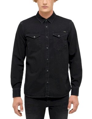 Bawełniana koszula męska Mustang 1017190-4188 czarna