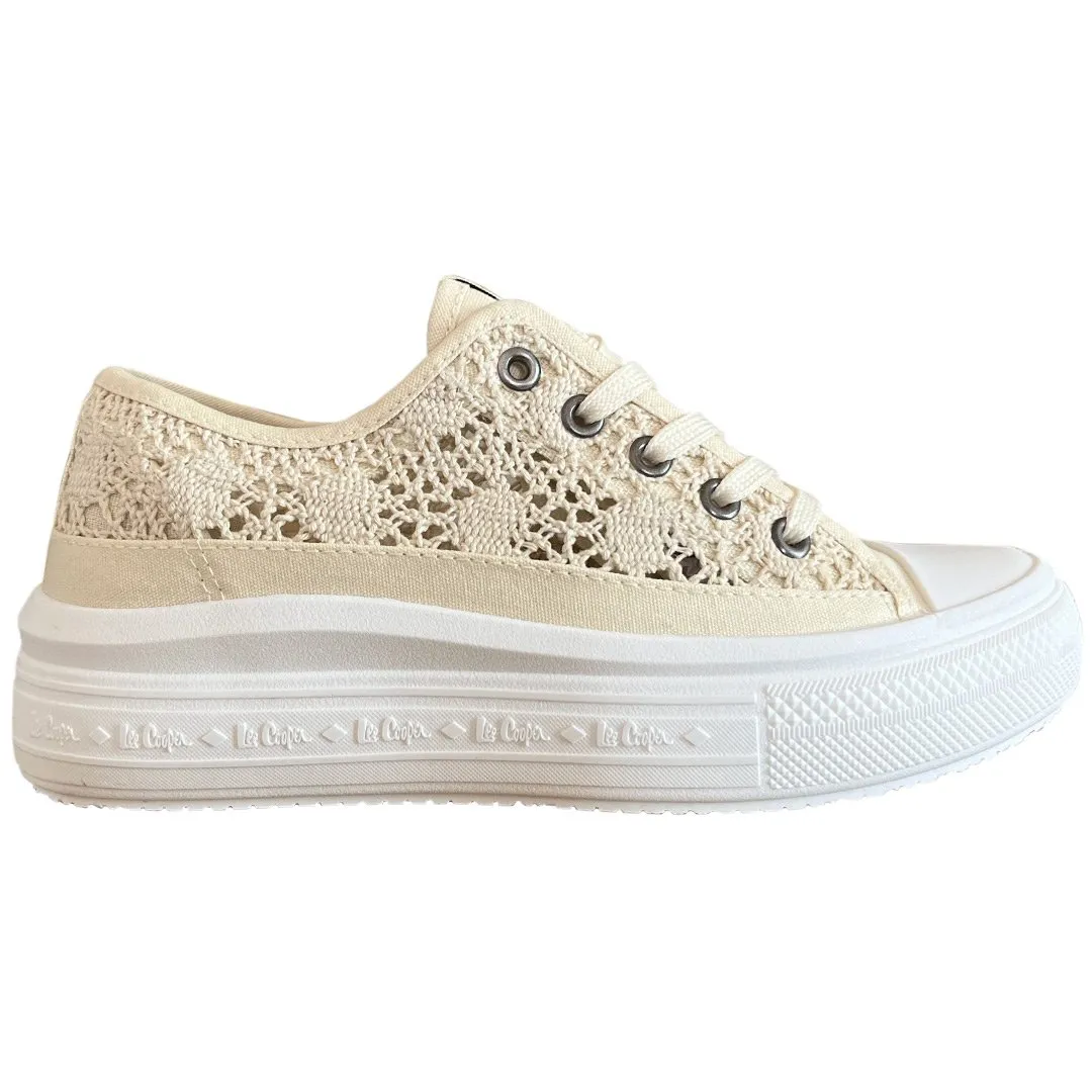 Бежевые женские теннисные туфли Lee Cooper LCW-23-44-1620LA