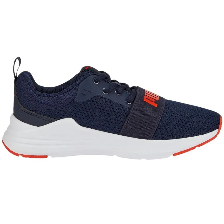 深蓝色女鞋 Puma Wired Run Jr 374214 21