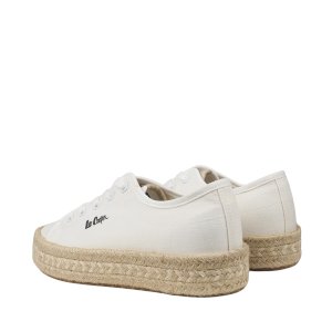 李-库珀（Lee Cooper）白色女式埃斯帕德里鞋