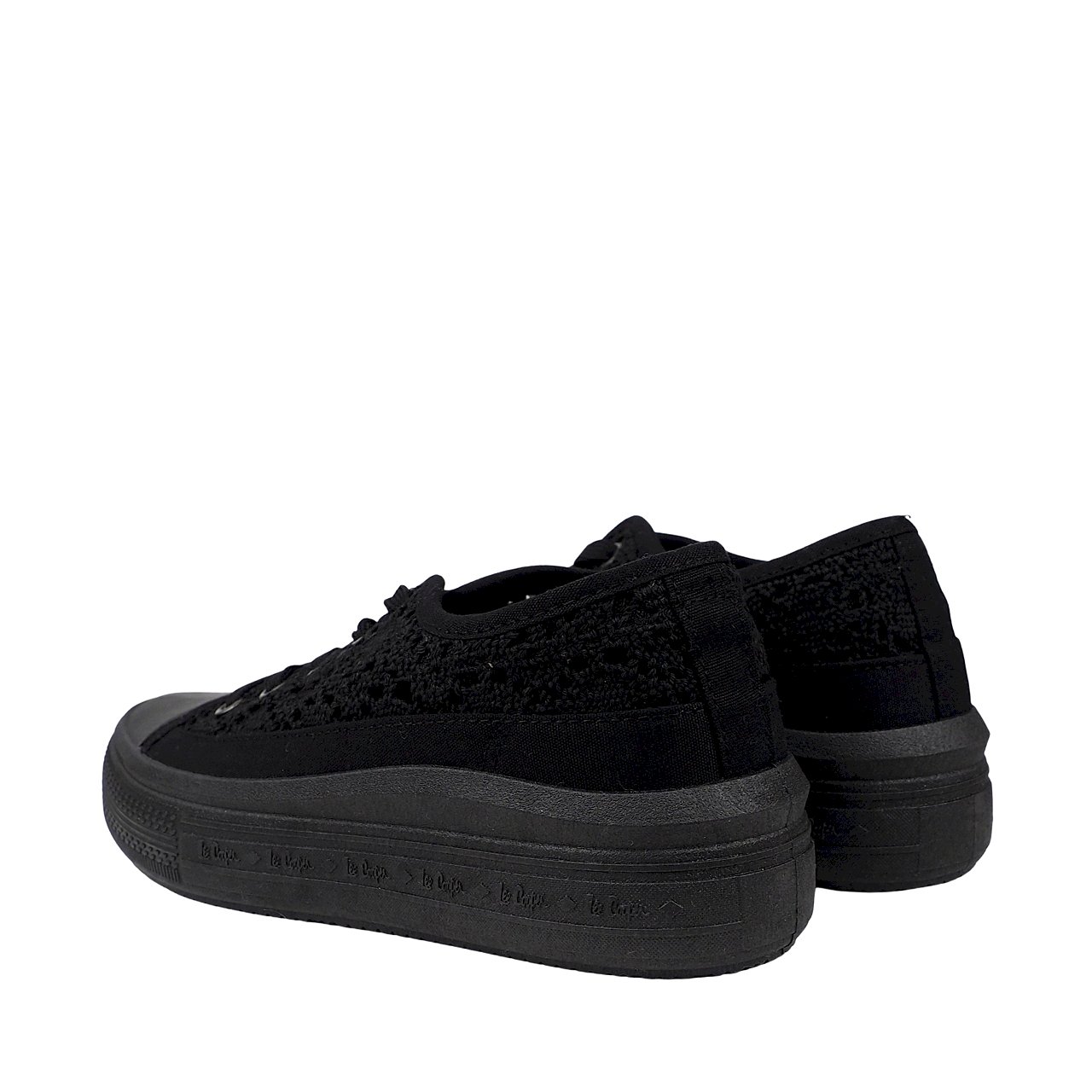 Lee Cooper 女士黑色系带运动鞋