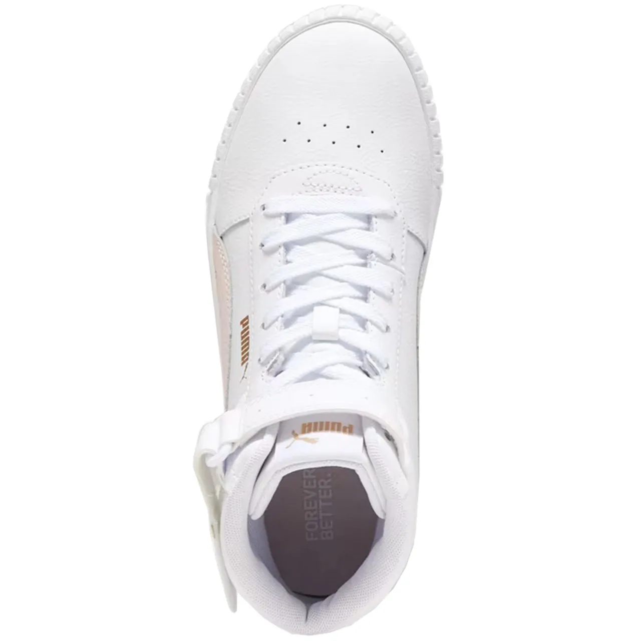 Женские кроссовки с высоким верхом Puma Carina 2.0 Mid белого цвета