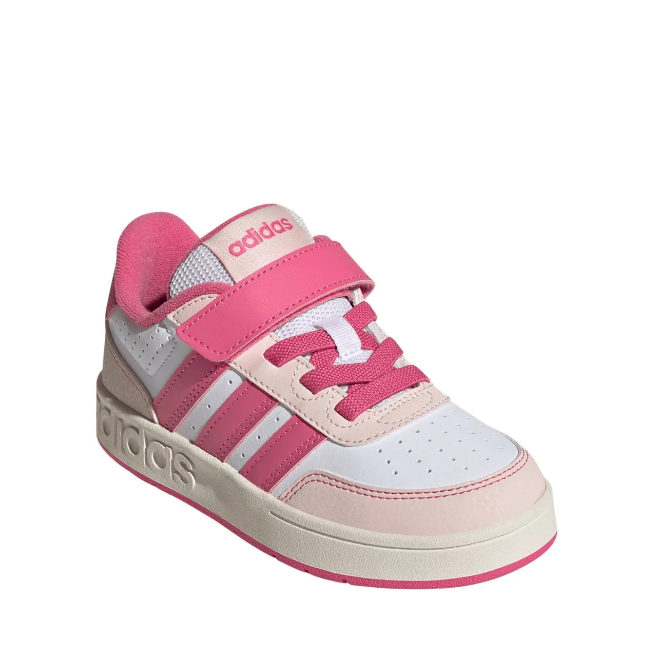 Růžové dívčí boty Adidas na suchý zip