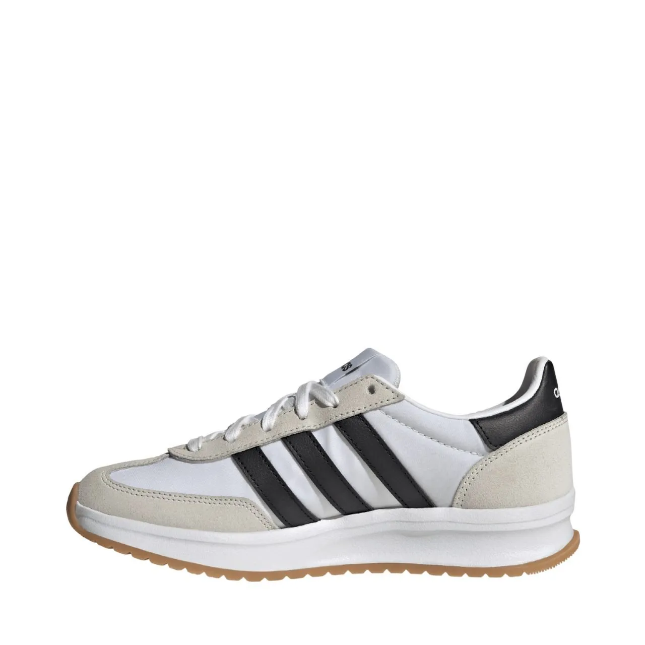 Biele kožené tenisky Adidas s čiernymi pruhmi