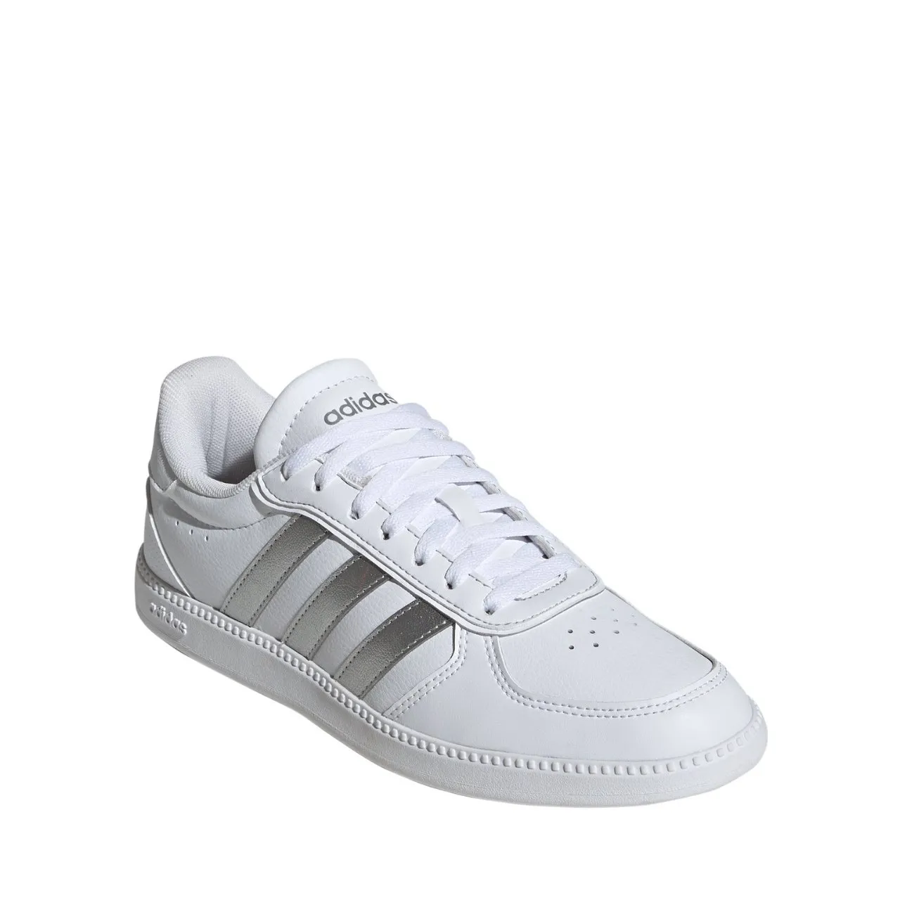 Adidas damesschoenen wit met metallic strepen