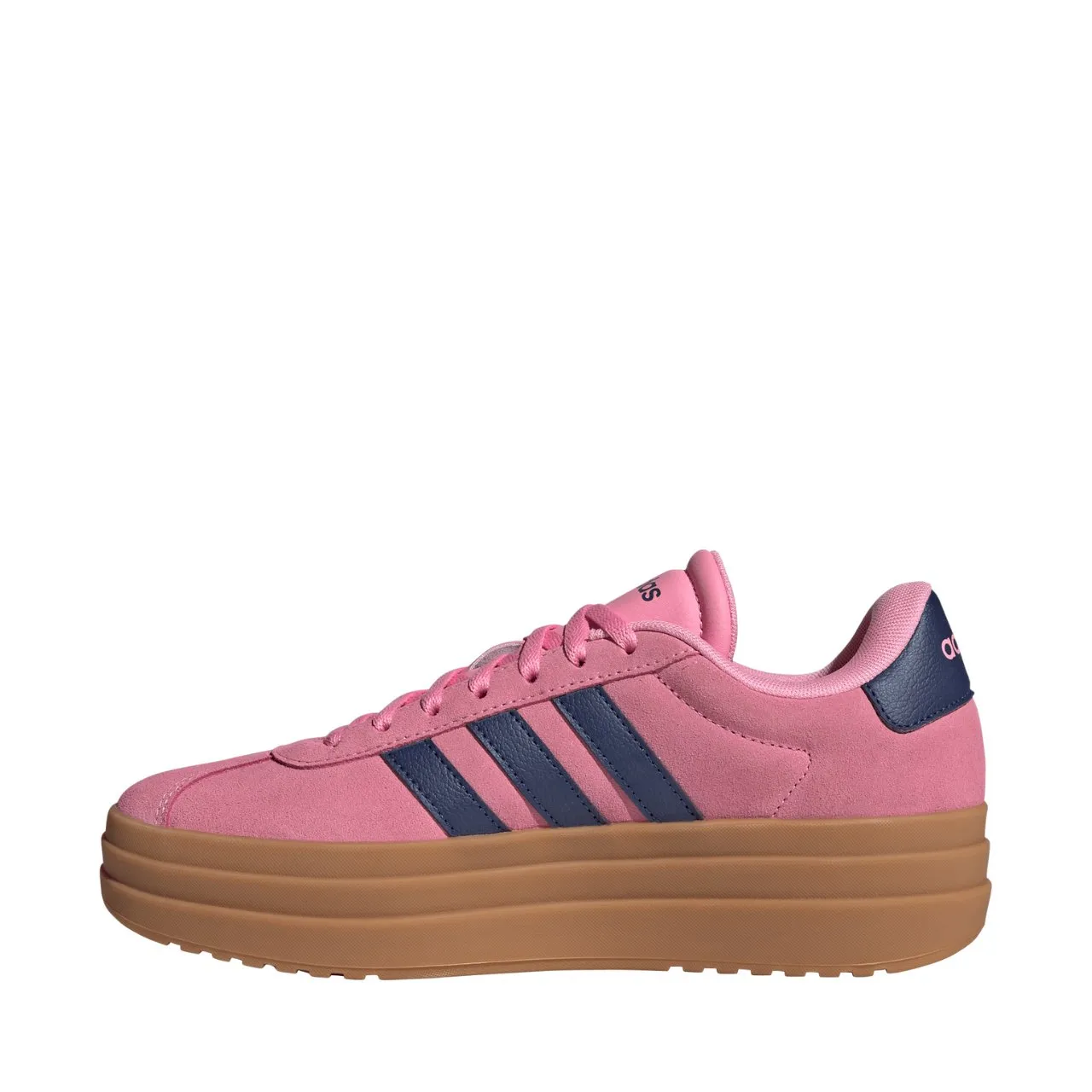 Женские замшевые кроссовки Adidas - розовые полоски