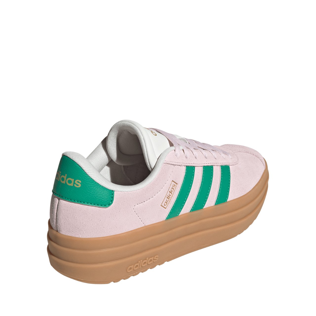 Sneakersy damskie Adidas platforma różowe zielone paski