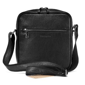 Czarna listonoszka skórzana męska