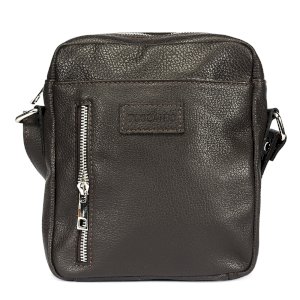 Czarna listonoszka skórzana męska