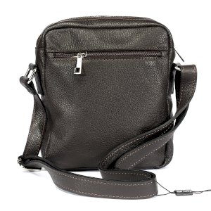 Elegancka listonoszka męska skórzana brązowa