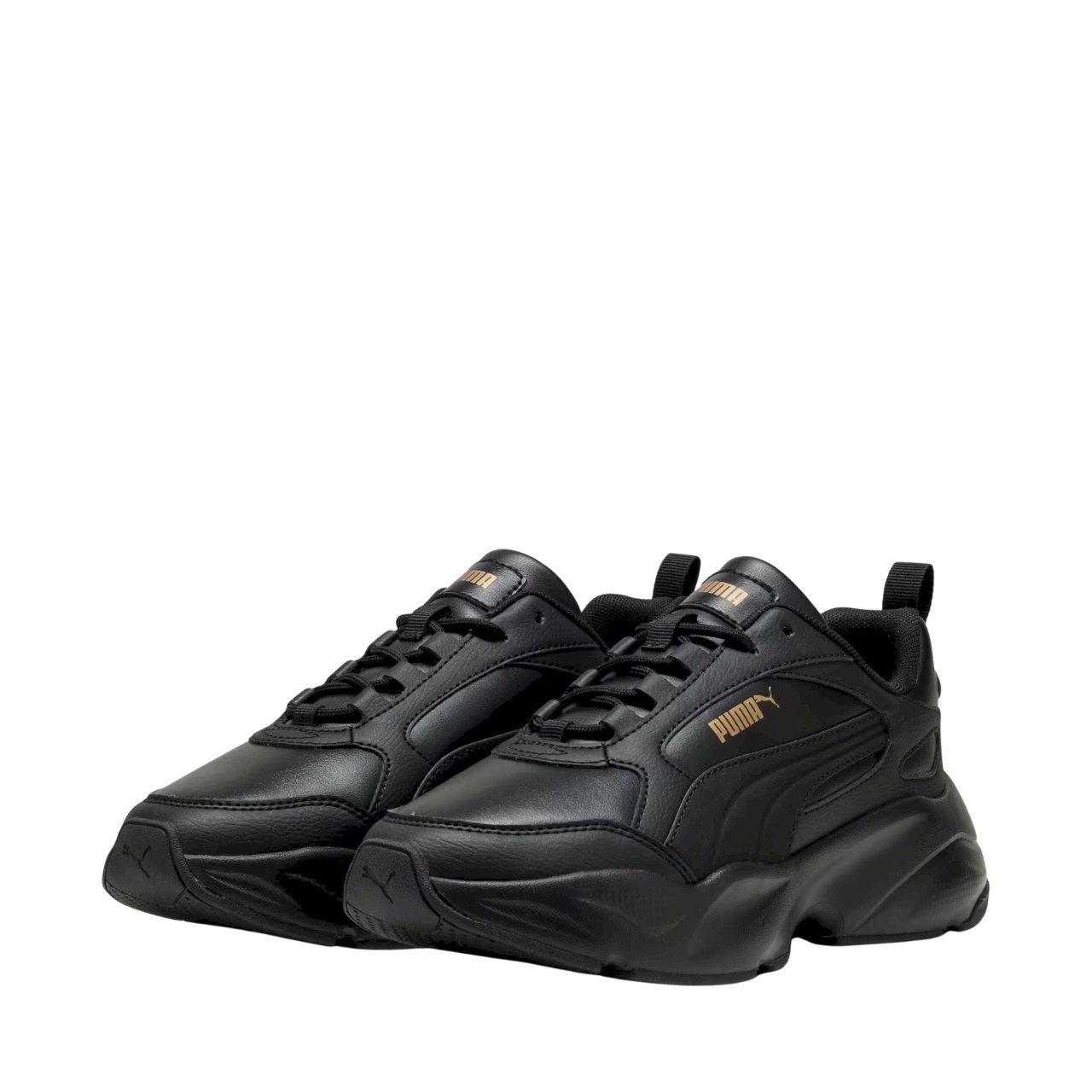 Czarne sneakersy Puma damskie na platformie