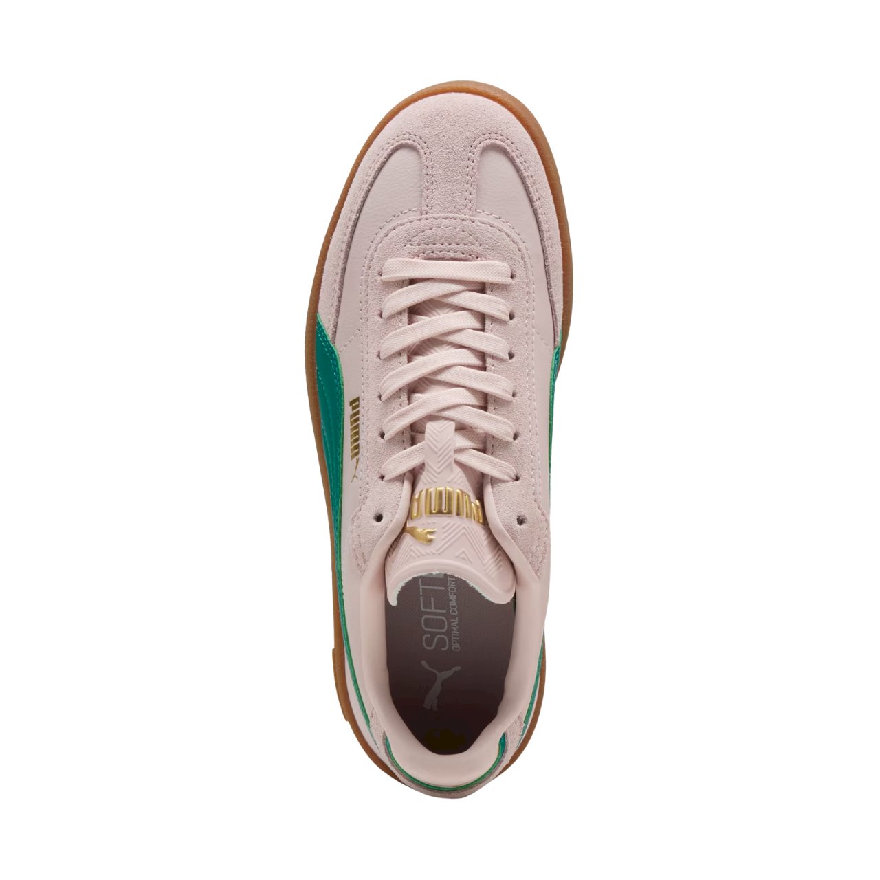 Sneakersy puma różowe zamsz i syntetyczne elementy