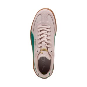 Sneakersy puma różowe zamsz i syntetyczne elementy