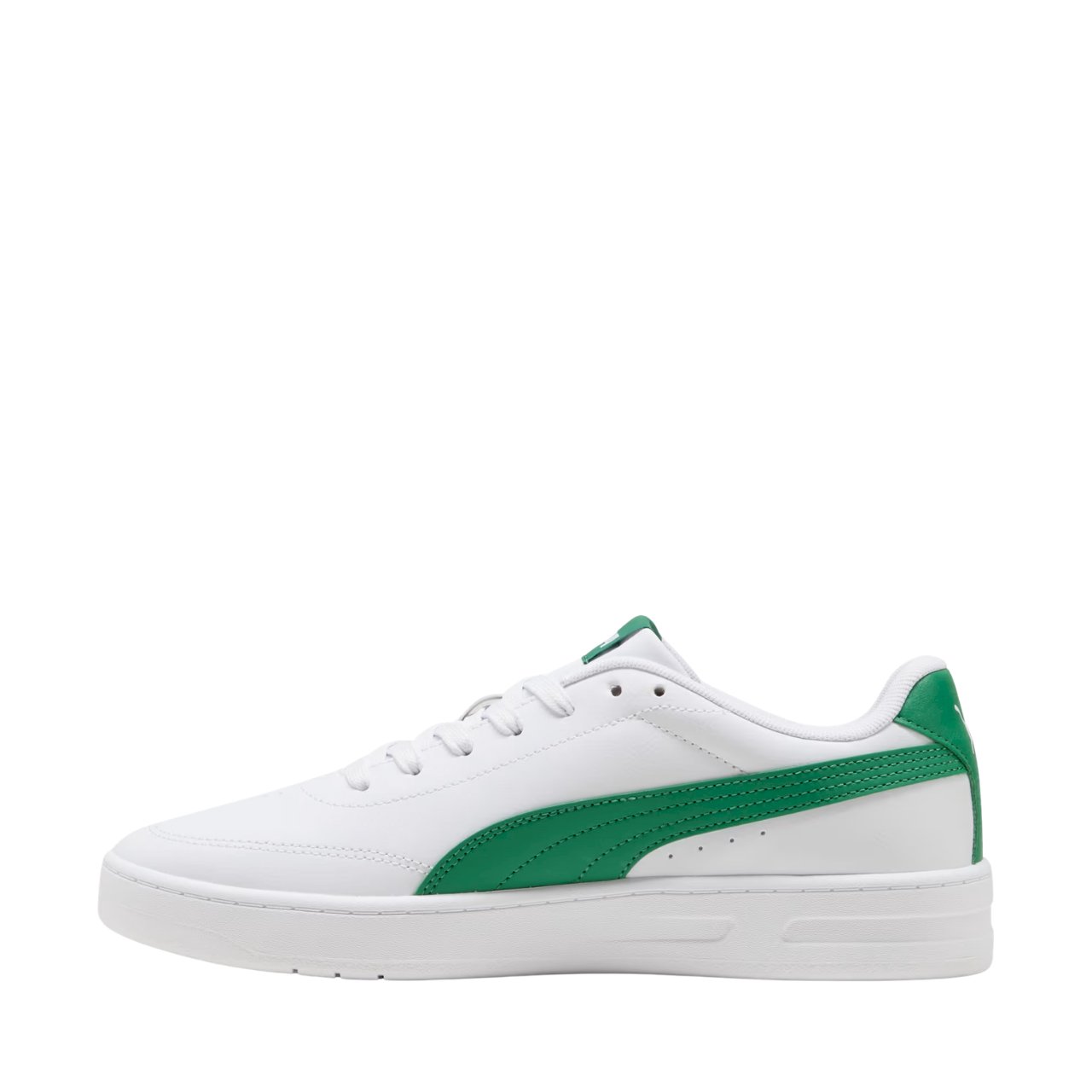 Wit met groene Puma Court Classic Clean herensneakers