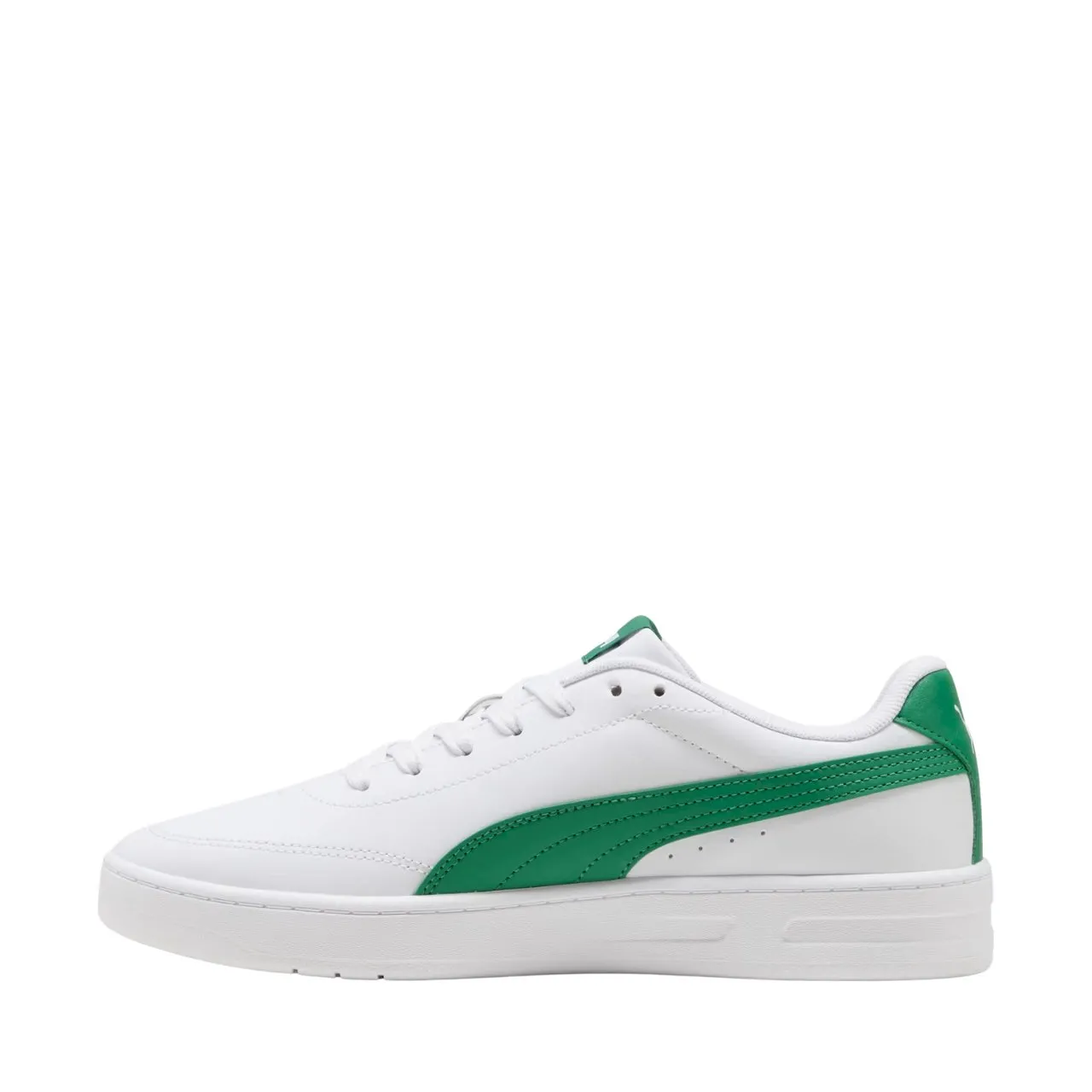 Adidași Puma Court Classic Clean albi și verzi pentru bărbați
