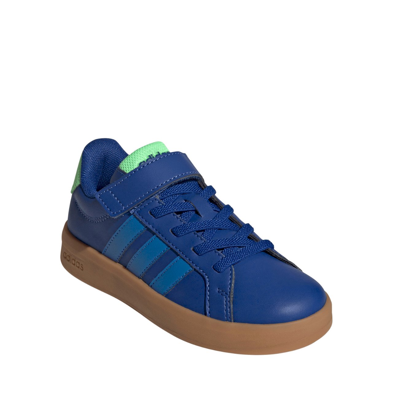 蓝色儿童魔术贴鞋 Adidas Grand Court 3.0 JP9369