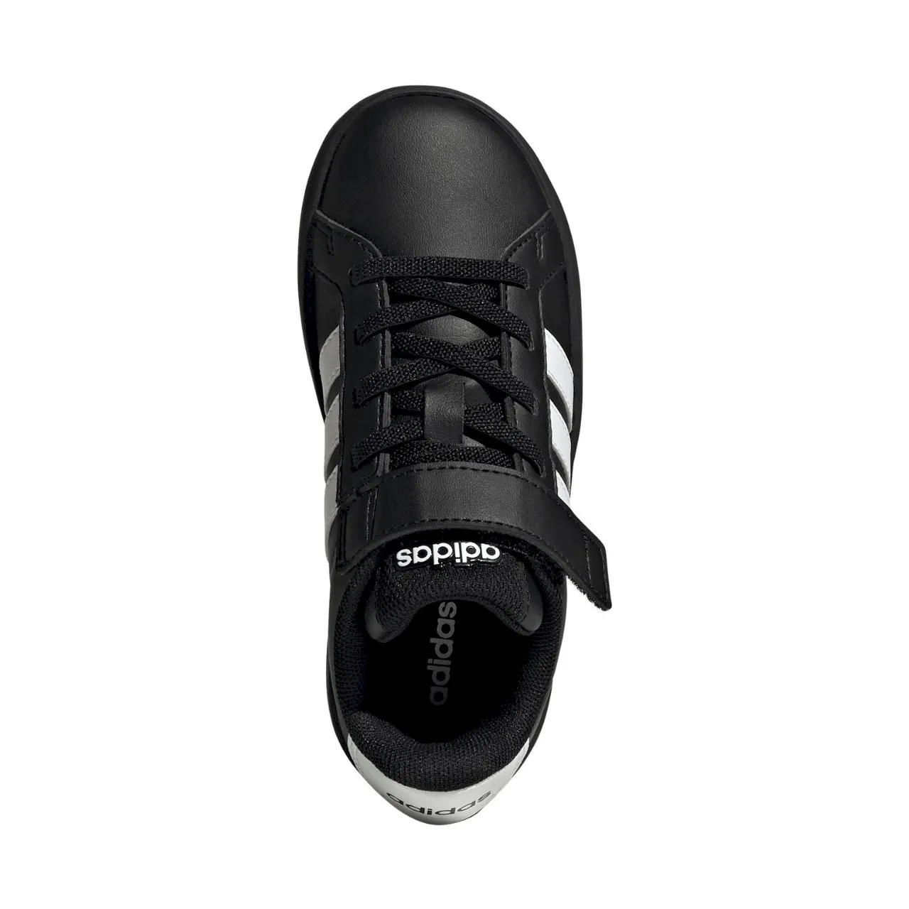 Adidas Grand Court children's Velcro sneakers black and white