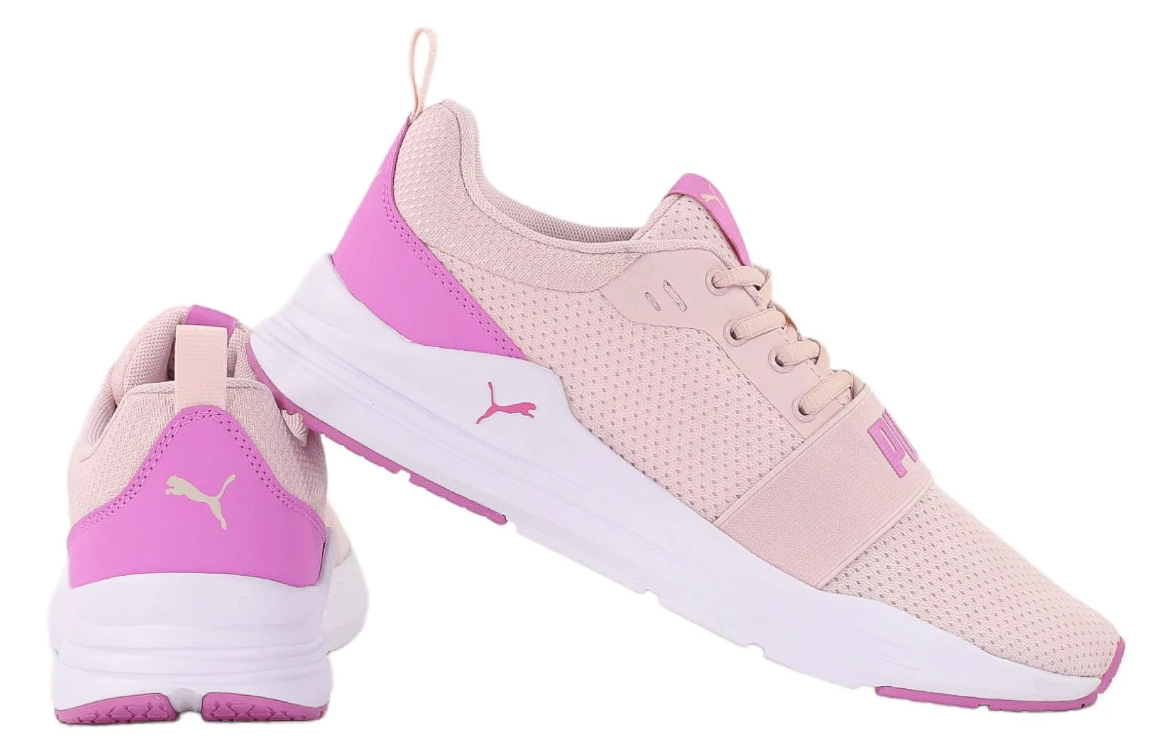 Różowe buty Puma Wired Run z białą podeszwą