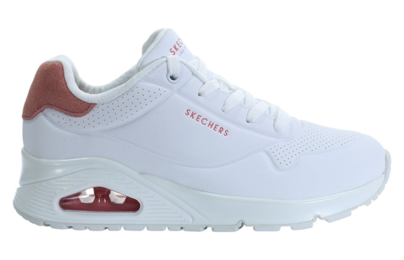 Zapatillas blancas de mujer Skechers UNO 177092-WCRL