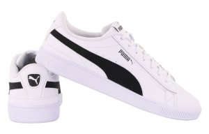 Białe sneakersy skórzane damskie Puma Vikky v3 Lthr 383115 04