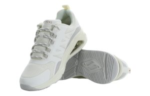 Брендовые женские спортивные кроссовки Skechers TRES-AIR UNO белого цвета