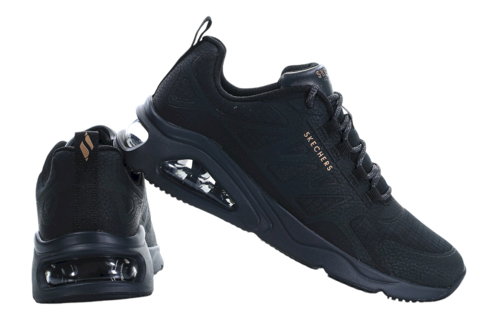 Черные женские спортивные кроссовки Skechers TRES-AIR UNO с воздушной подушкой