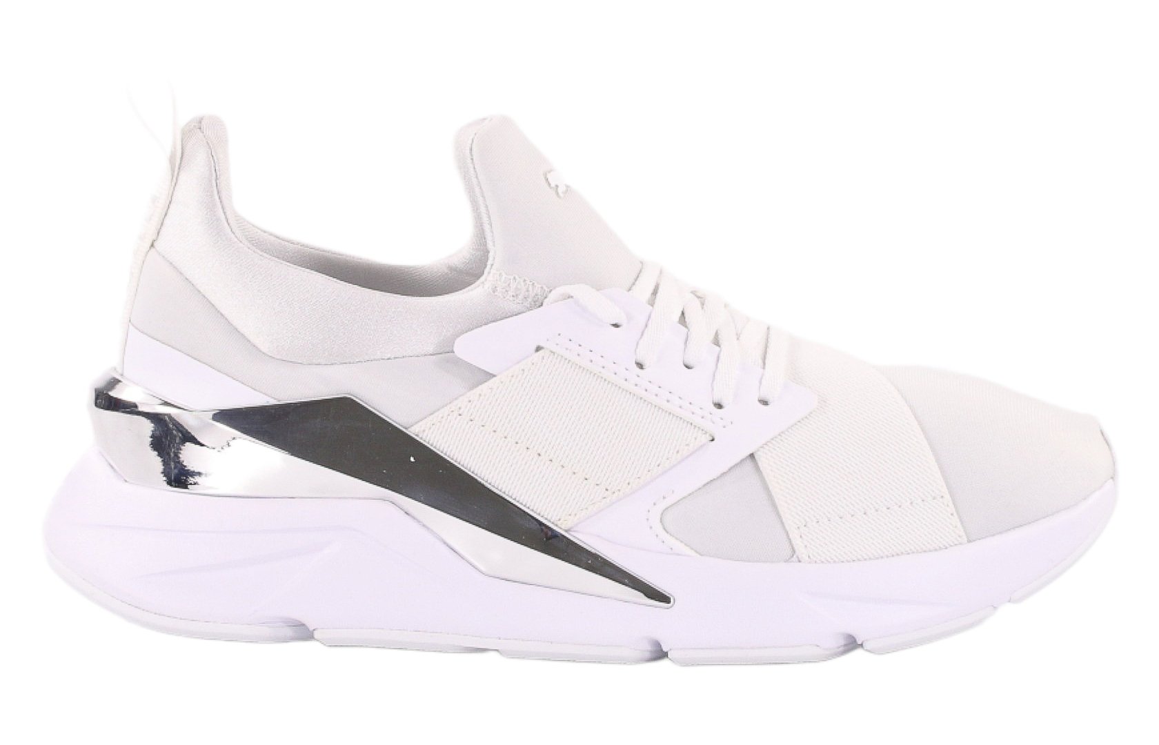 Białe buty sportowe damskie Puma Muse X5 Metal 383954 02