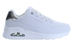 Белые женские кроссовки Skechers UNO — SHIMMER 155196-WSL