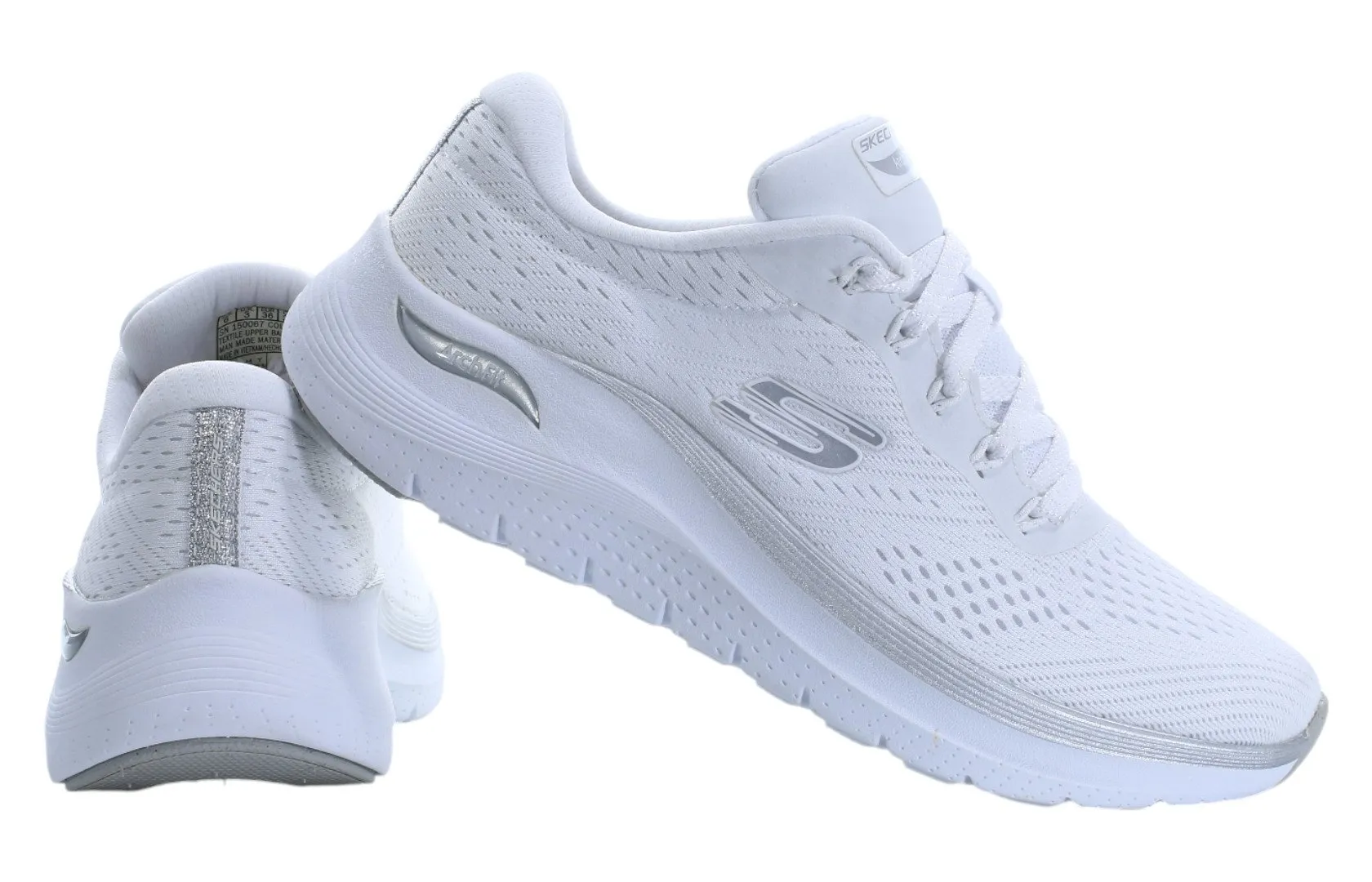 Skechers Arch Fit 2.0 beyaz kadın file spor ayakkabıları
