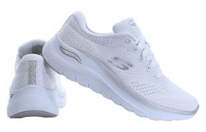 Białe damskie sneakersy Skechers Arch Fit 2.0 z siateczki