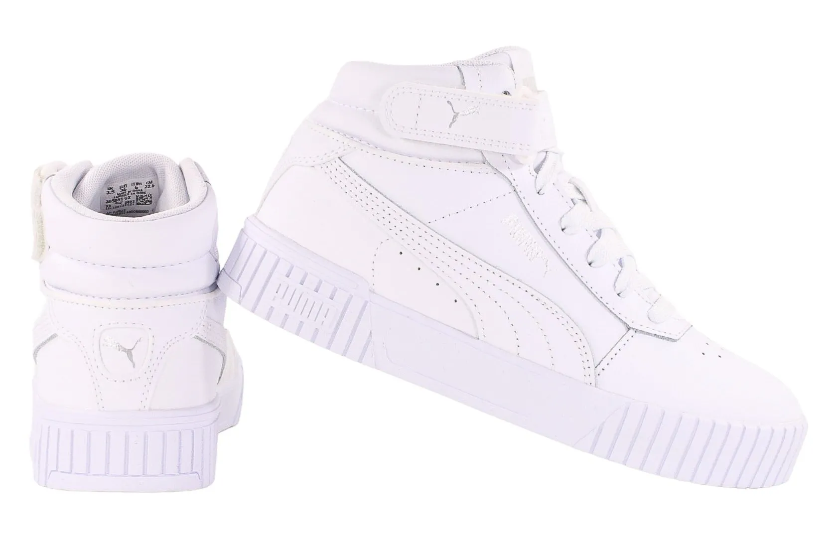 Дамски бели обувки до глезена Puma Carina Mid