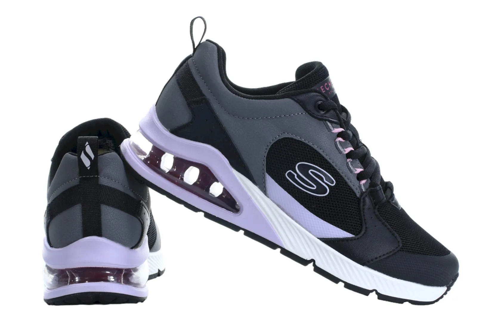 Skechers UNO Black Women's Shoes with Air Cushioning