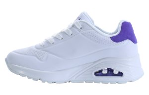 Białe buty damskie Skechers UNO 177092-WPUR