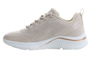 Beige Skechers Arch Fit-sneakers met een bovenwerk van gebreid materiaal
