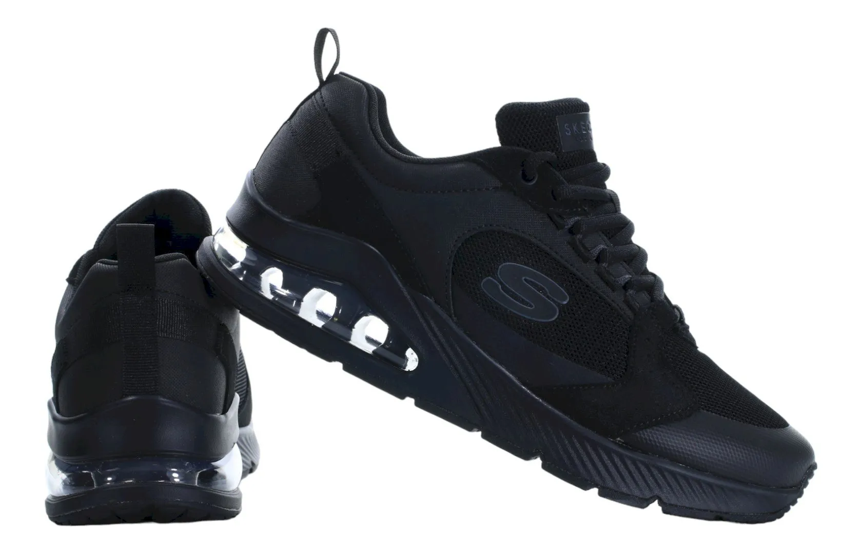 Juodi vyriški batai pavasariui ir rudeniui „Skechers UNO 2“