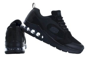 Czarne buty męskie na wiosne i jesień Skechers UNO 2