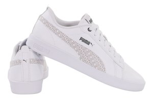 Białe obuwie damskie Puma Smash