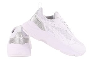 Białe sneakersy damskie Puma Cassia Distressed