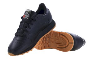 Czarne sneakersy skórzane damskie Reebok CLASSIC LEATHER