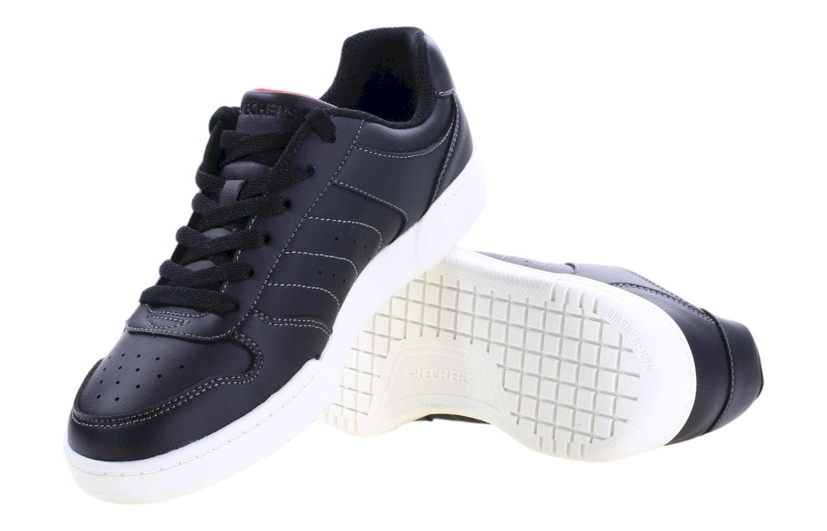 Черные кроссовки Skechers Quick Street Vorto с белой подошвой
