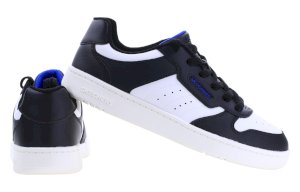Брендовые женские кроссовки Skechers Quick Street черного цвета с белыми элементами