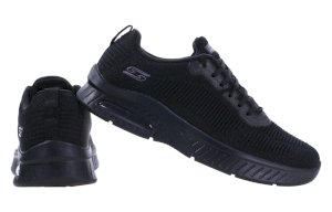 Czarne buty markowe męskie Skechers Squad Air Close Encounter