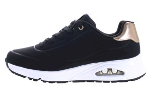 Czarne buty Skechers UNO Gen1 z białą podeszwą i poduszką powietrzną