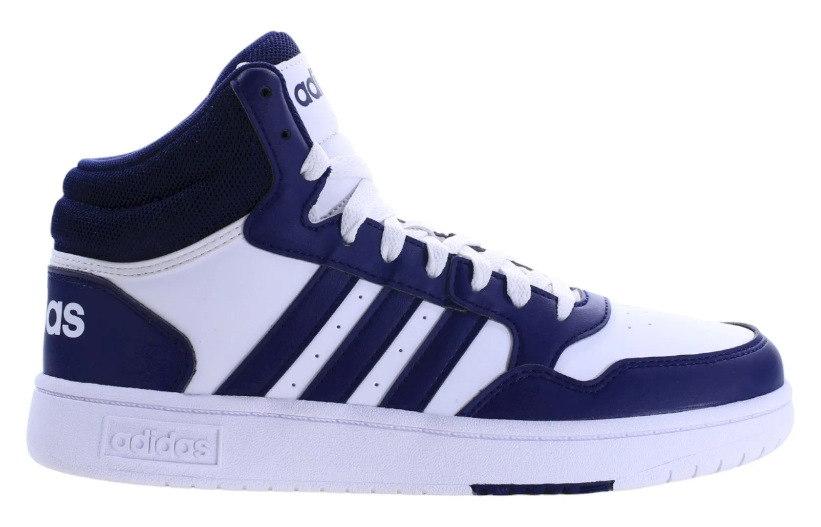 Biało-granatowe buty młodzieżowe sneakersy adidas Hoops