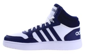sneakersy dziecięce adidas Hoops z granatowymi paskami