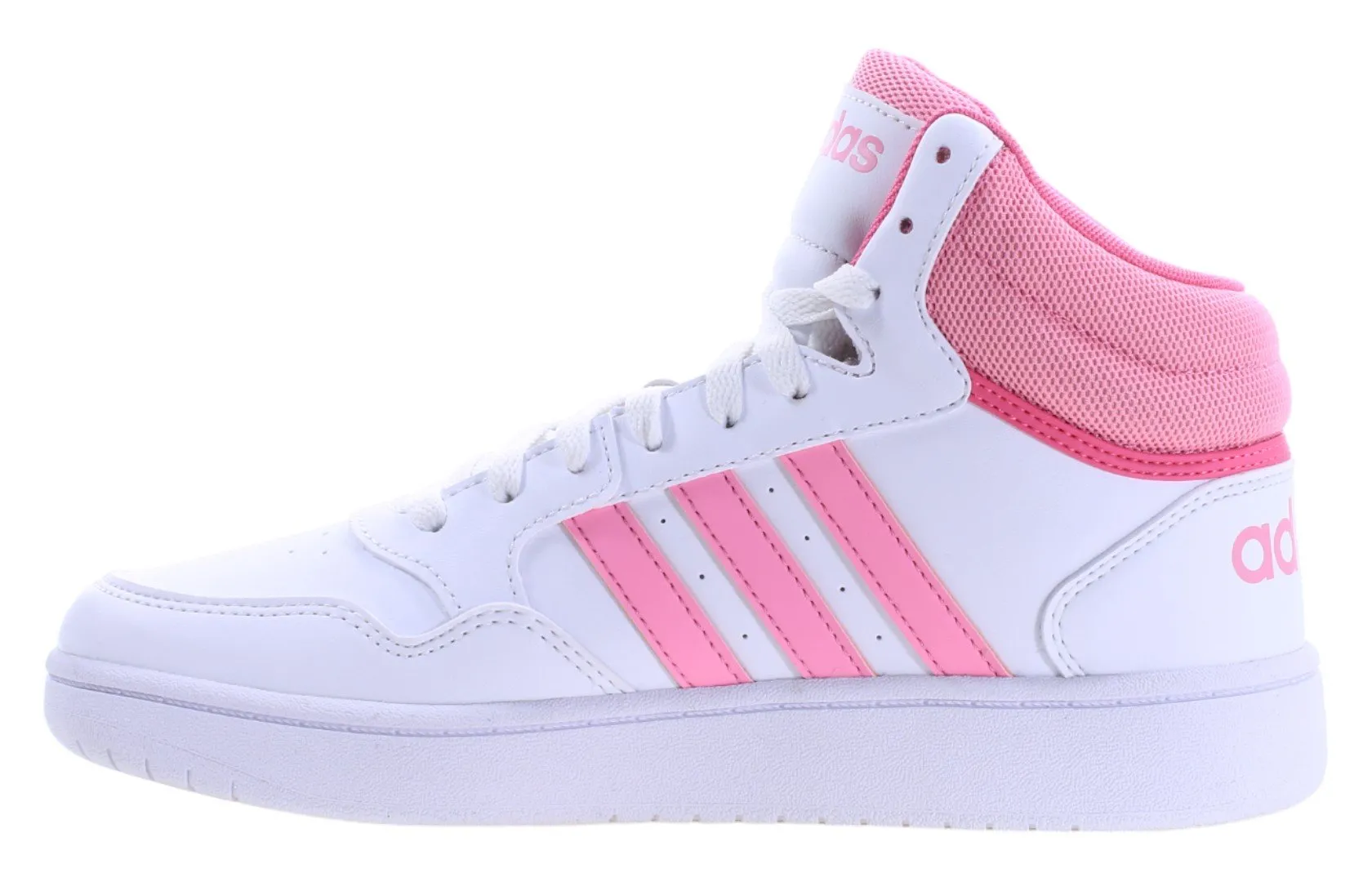Младежки маратонки adidas Hoops 3.0 Mid K с розови ленти