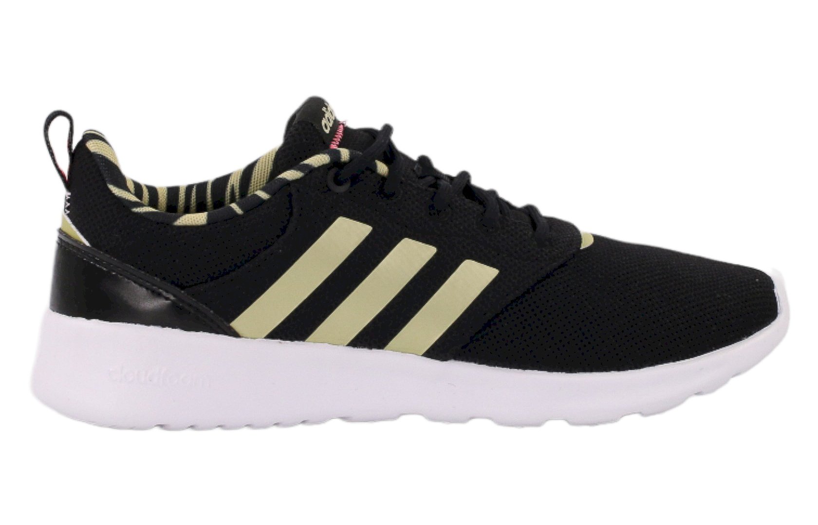 حذاء نسائي أسود من Adidas طراز QT RACER 2.0 GX5681