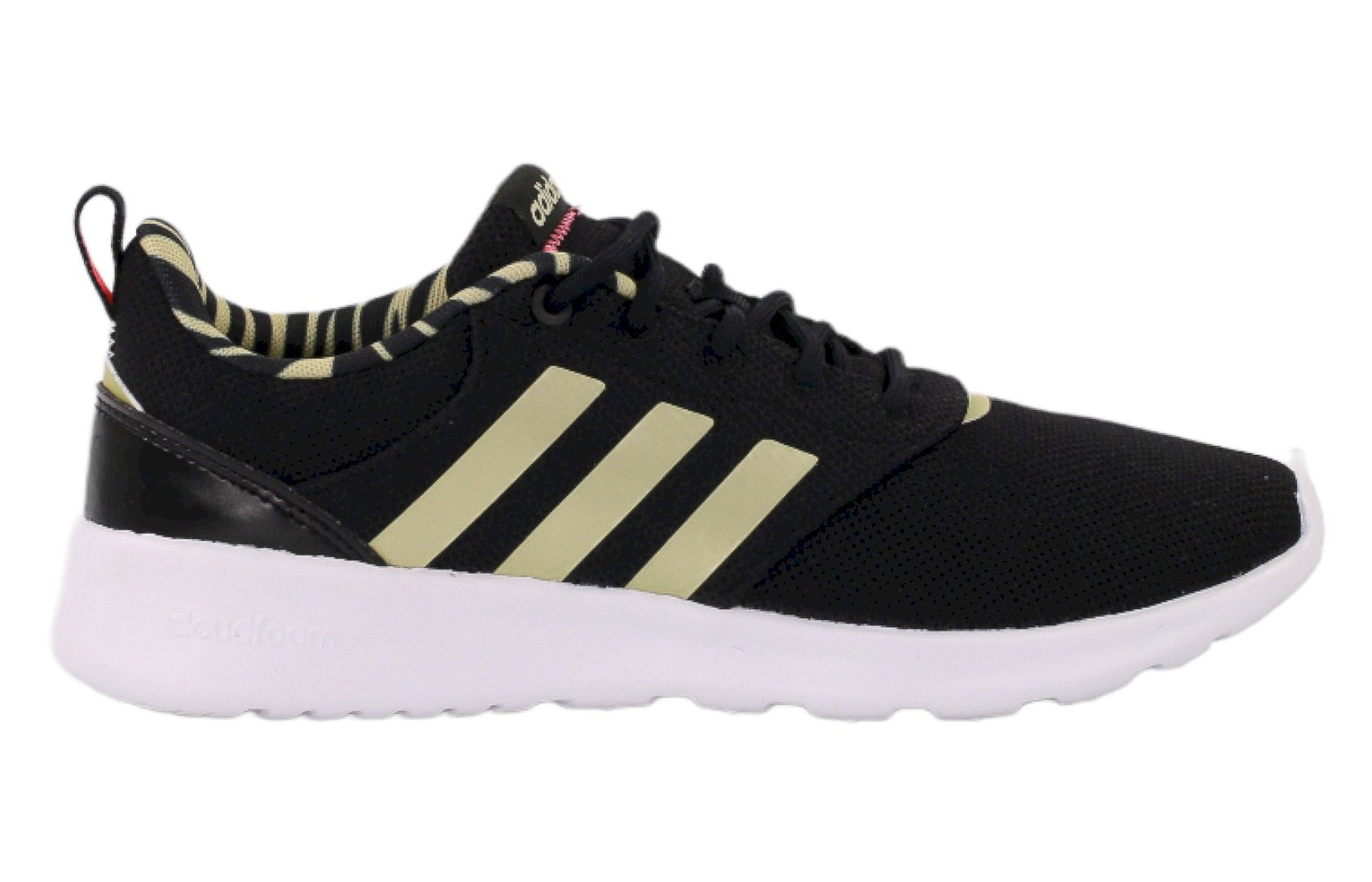 حذاء نسائي أسود من Adidas طراز QT RACER 2.0 GX5681